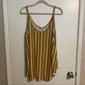 F21 Mustard striped tank top
